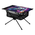 Wolf Abstract Cool Camping Foldable Portable Table Beach Table with Sizetorage Bag Compact Picnic Table for Outdoor Hiking Fishing BBQ