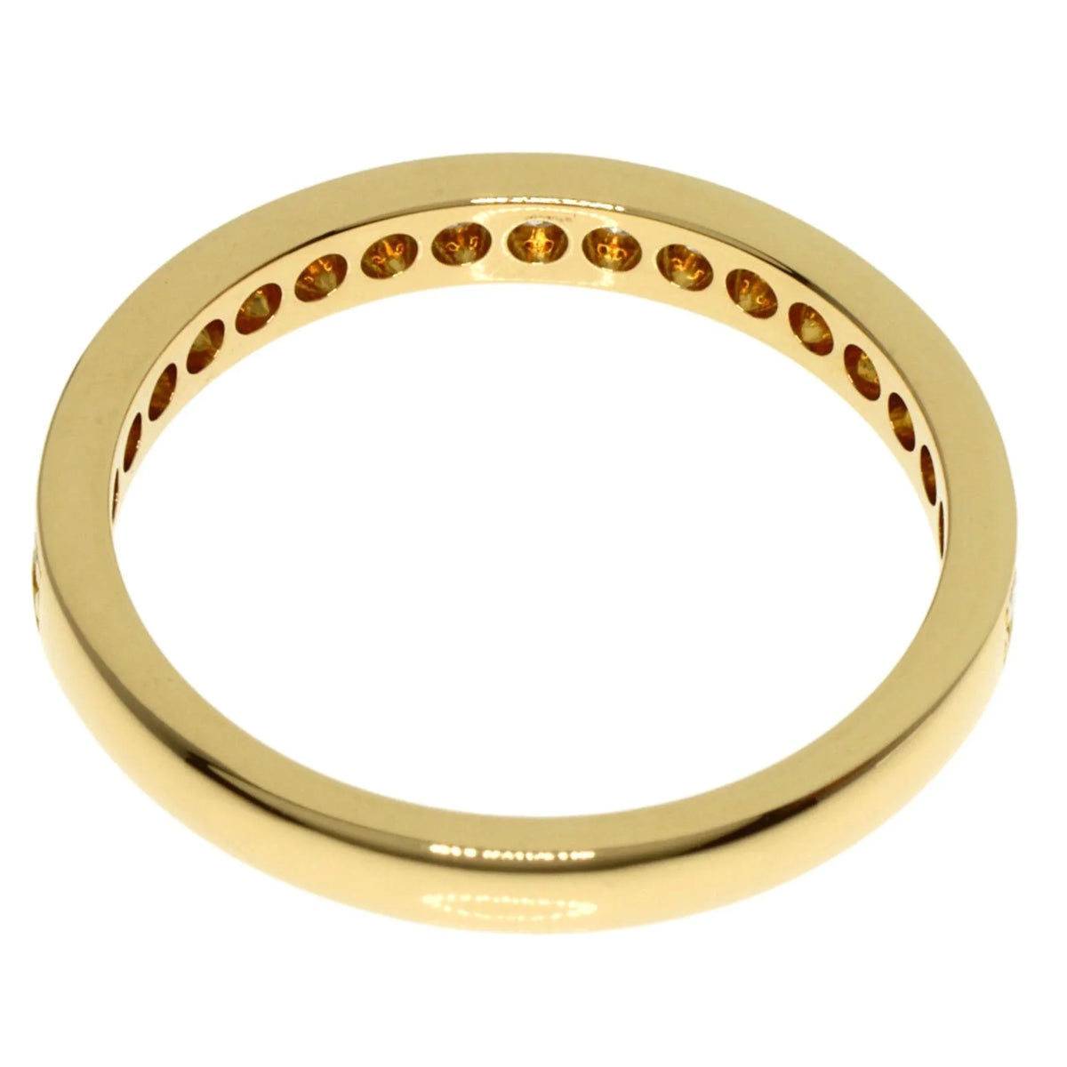 Pre-Owned Cartier Diamond Half Eternity #50 Ring K18 Pink Gold Women's CARTIER (Good)
