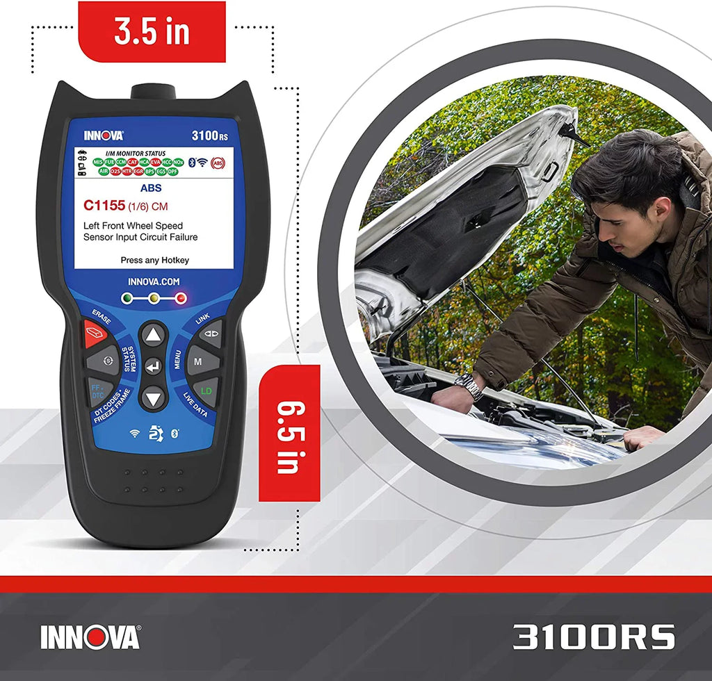 INNOVA 3100RSize FixAssist Bluetooth Code Reader Vehicle Diagnostic Sizecanner