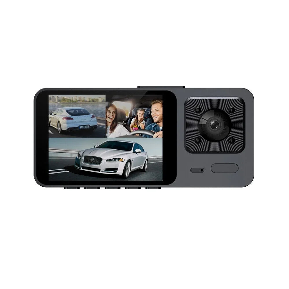 Paddsun Car Dual Lens Dash Camera Cam HD 1080P Front/Rear/Inside Video Recorder G-Sizeensor