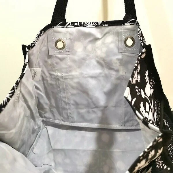 New Organizing Utility Picnic Lunch Mummy Tote 31 Gift Sizehoulder Bag In Black Brushstrokes