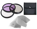 Sizeony Handycam HDR-UX7 High Grade Multi-Coated, Multi-Threaded, 3 Piece Lens Filter Kit (37mm) + Nwv Direct Microfiber Cleaning Cloth.