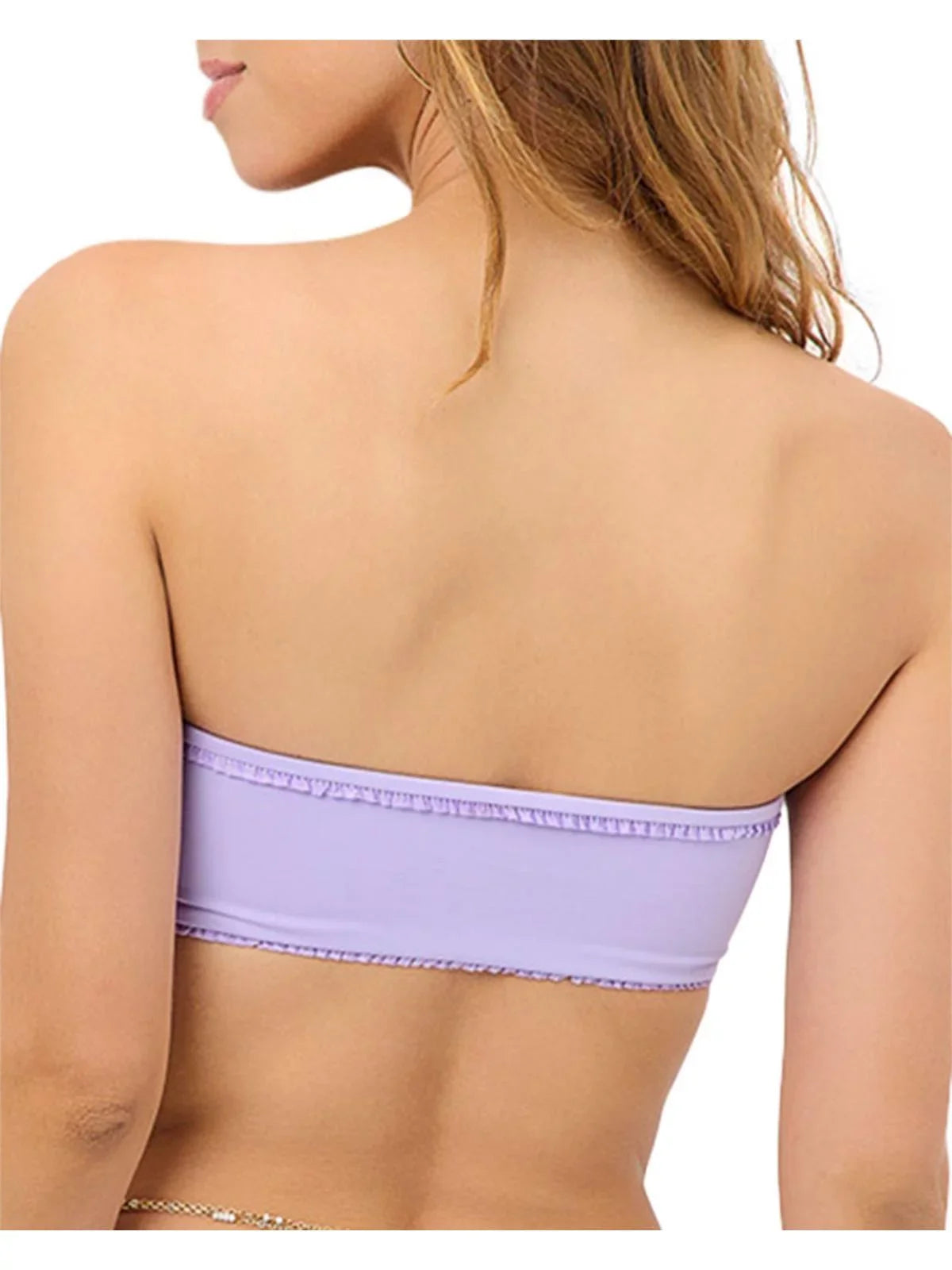 Frankies Bikinis Womens Jean Sizetrapless Bandeau Bikini Sizewim Top