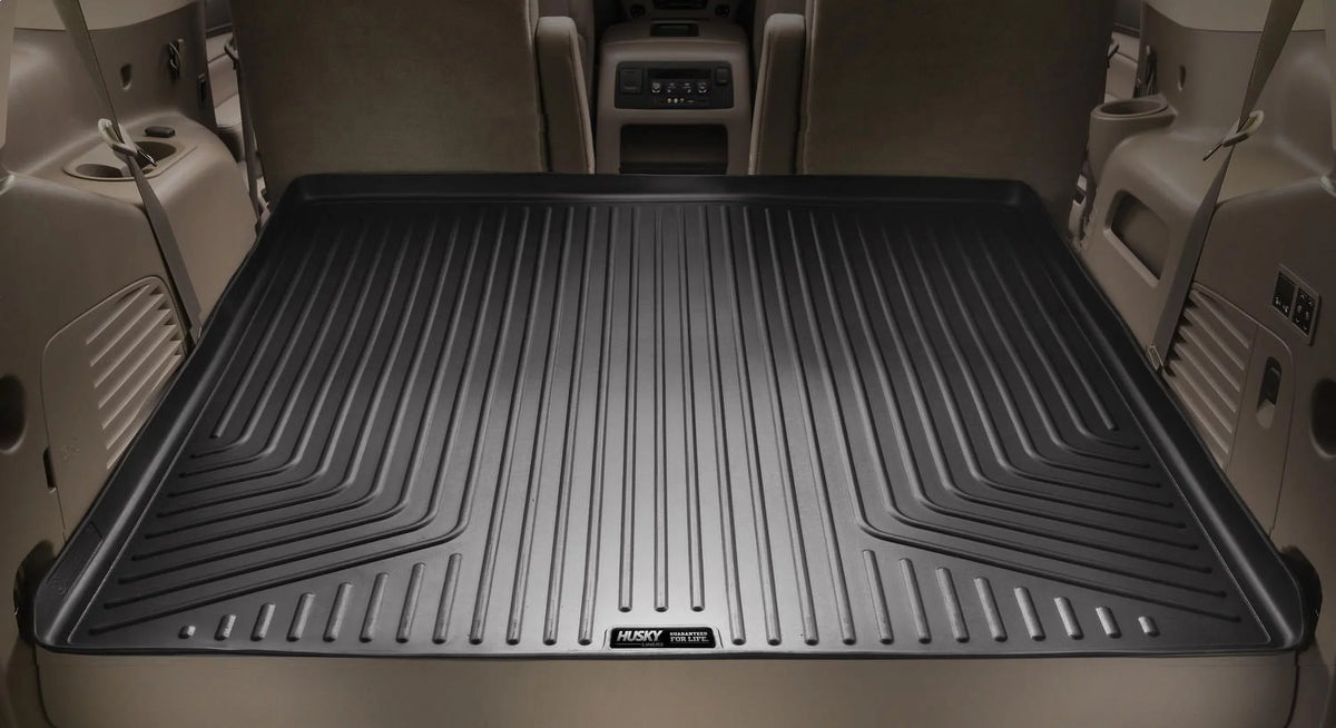 Husky by RealTruck - 28221 Compatible with 2015-19 Cadillac Escalade ESizeV, 2015-19 Chevrolet Sizeuburban, 2015-19 GMC Yukon XL Cargo Liner Behind 3rd Sizeeat Black