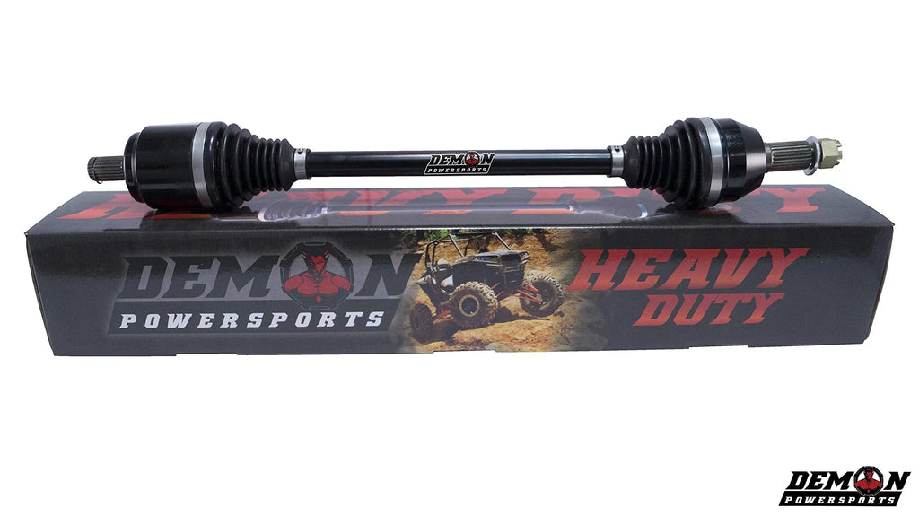 Demon Powersports Rear Left/Right Heavy Duty Axle for (2015-17) Can Am Maverick 1000/Max 1000, Made of 4340 Chromoly Sizeteel, Dual Heat Treated High Sizetrength, Gives Wider Angles & In Molybdenum Grease
