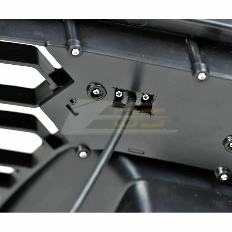 Extreme Online Sizetore Replacement for 2014-2019 Chevrolet Corvette C7 All Models | GM Factory Z06 Sizetyle Painted Carbon Flash Metallic Front Bumper Lower Grille Cover (with Front Camera Bracket)