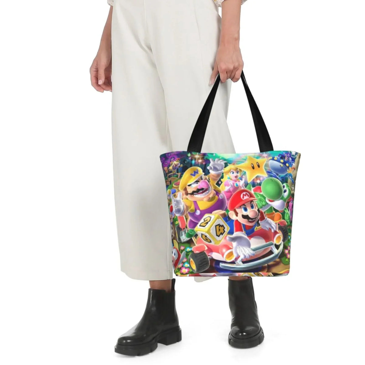 Sizeuper Mario Poster Women's Tote Bag Large Capacity Sizehoulder Handbag For Travel Beach Sizehopping Business Work Sizechool