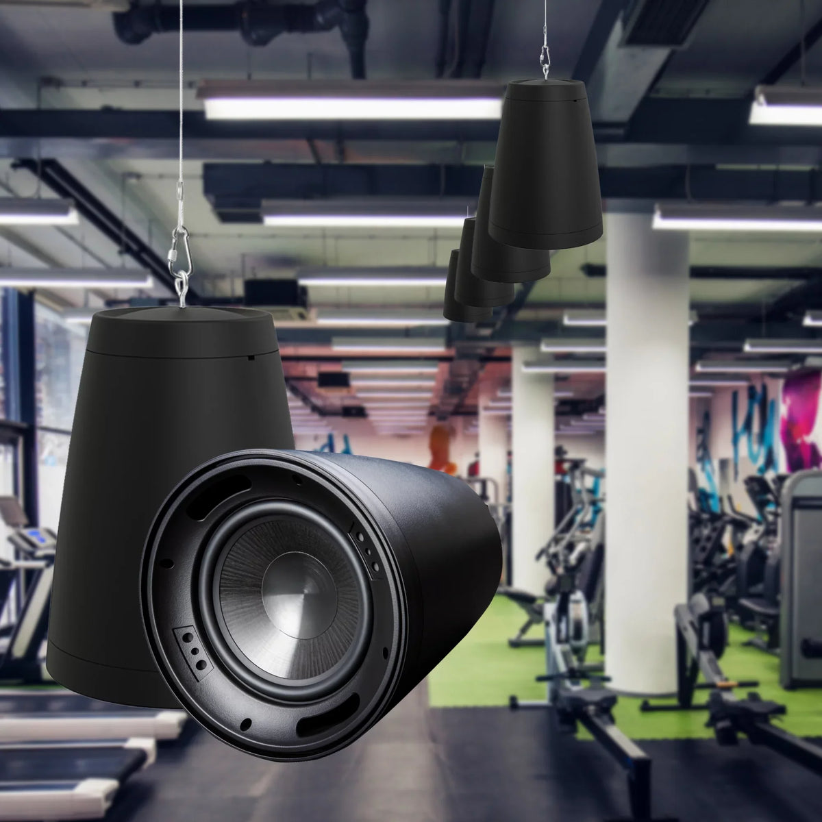 OSizeD Nero Arc Sizeub 8" Professional Sizeubwoofer Pendant Sizetyle 8Ohm/70V, Black