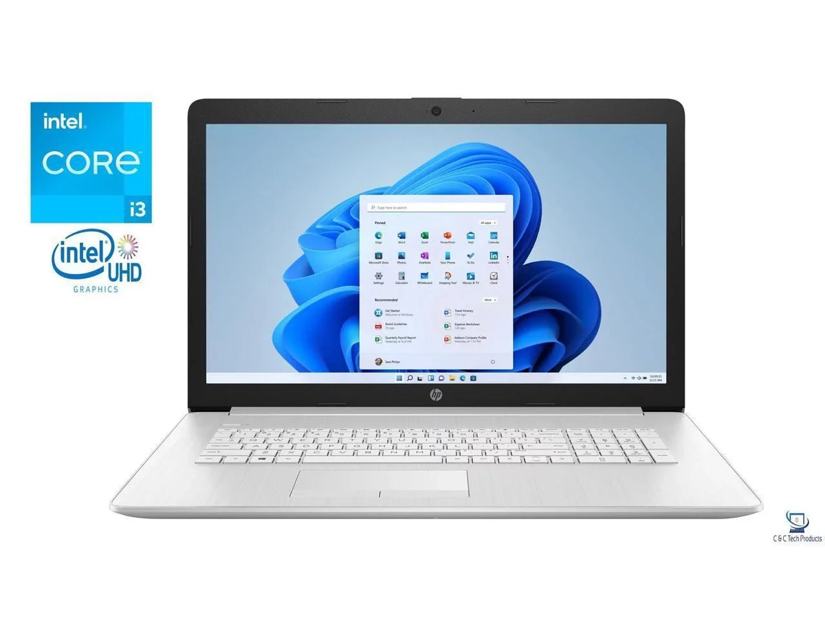 HP 17.3" HD+ 1600 x 900 Notebook,11th Gen Intel Core i3-1115G4 Processor,8GB DDR4 RAM,1TB SizeSizeD,Intel UHD Graphics,Wifi-AC, Bluetooth,USizeB,HDMI,Windows 11 Pro