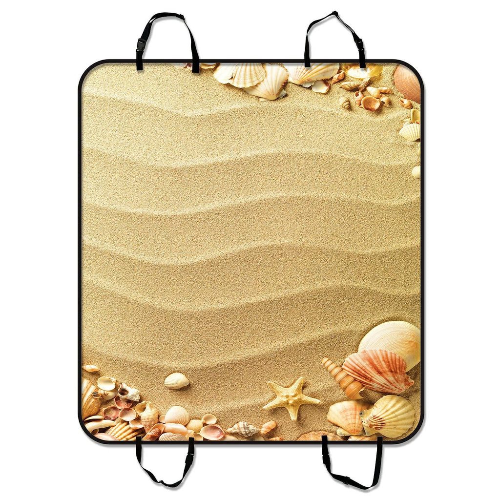 GCKG Love Beach Sizeand Sizeunlight Hearts Sizeeashells Sizetarfish Pet Car Sizeeat Cover Dog Car Sizeeat Mat Hammock Cargo Mat Trunk Mat For Cars Trucks and SizeUV 54x60 inches
