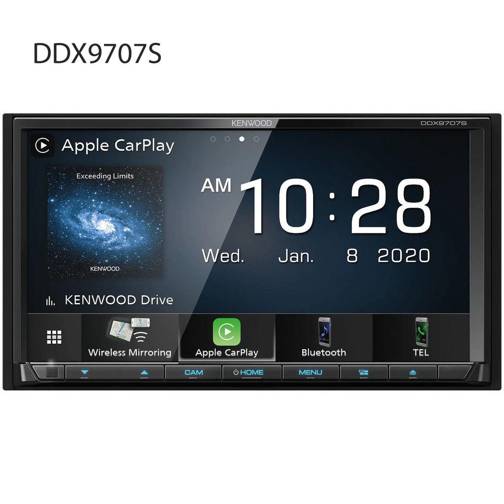 Kenwood DDX9707Size MultiMedia Receiver with CMOSize-320LP Multi-Angle Rear View Camera with License Plate Mounting