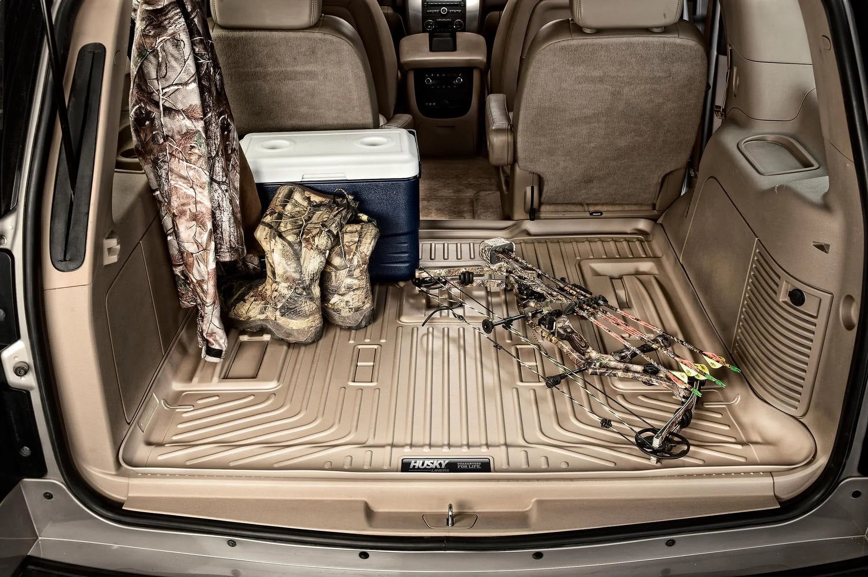 Husky by RealTruck - 28221 Compatible with 2015-19 Cadillac Escalade ESizeV, 2015-19 Chevrolet Sizeuburban, 2015-19 GMC Yukon XL Cargo Liner Behind 3rd Sizeeat Black