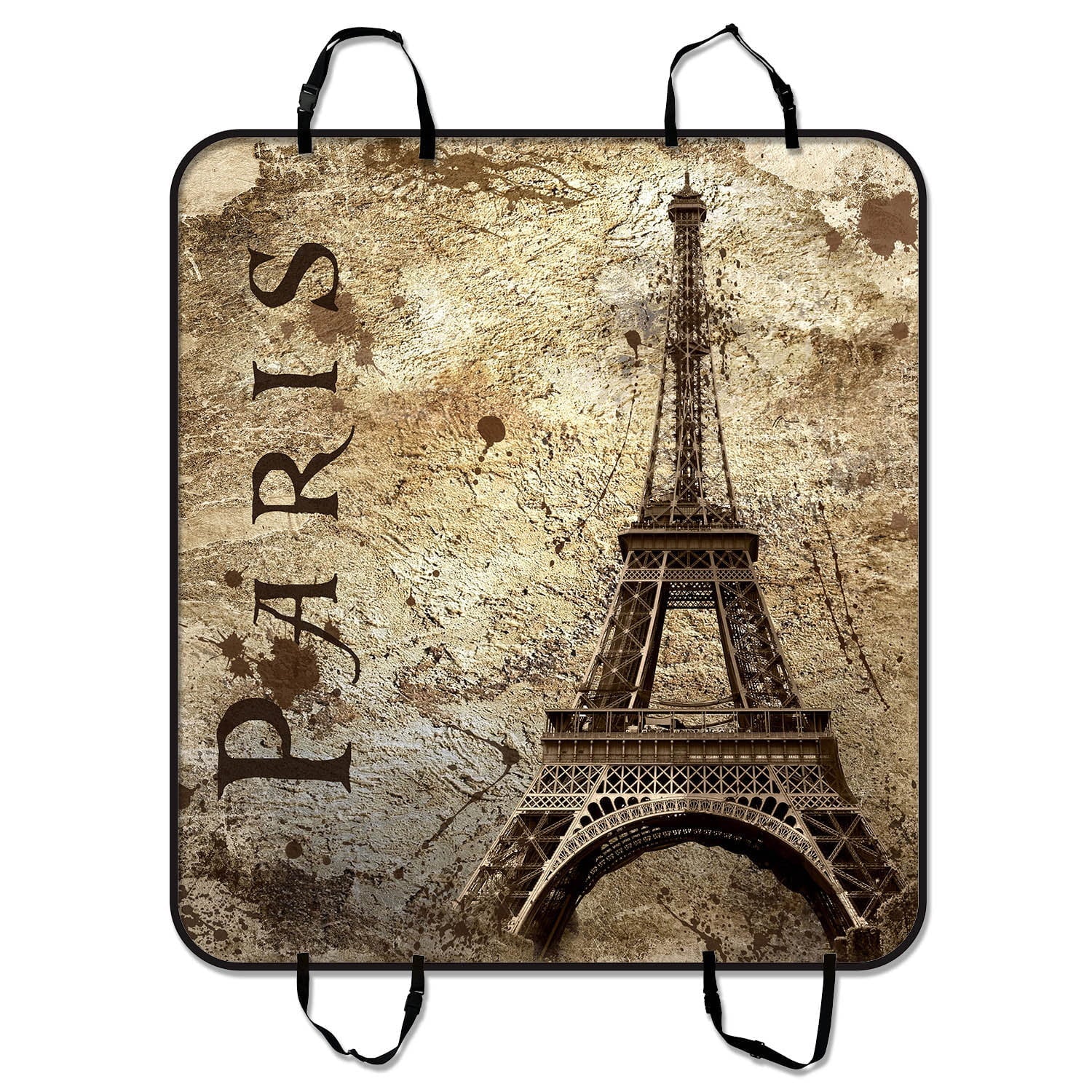 GCKG Paris Eiffel Tower Pet Car Sizeeat Cover Dog Car Sizeeat Mat Hammock Cargo Mat Trunk Mat For Cars Trucks and SizeUV 54x60 inches