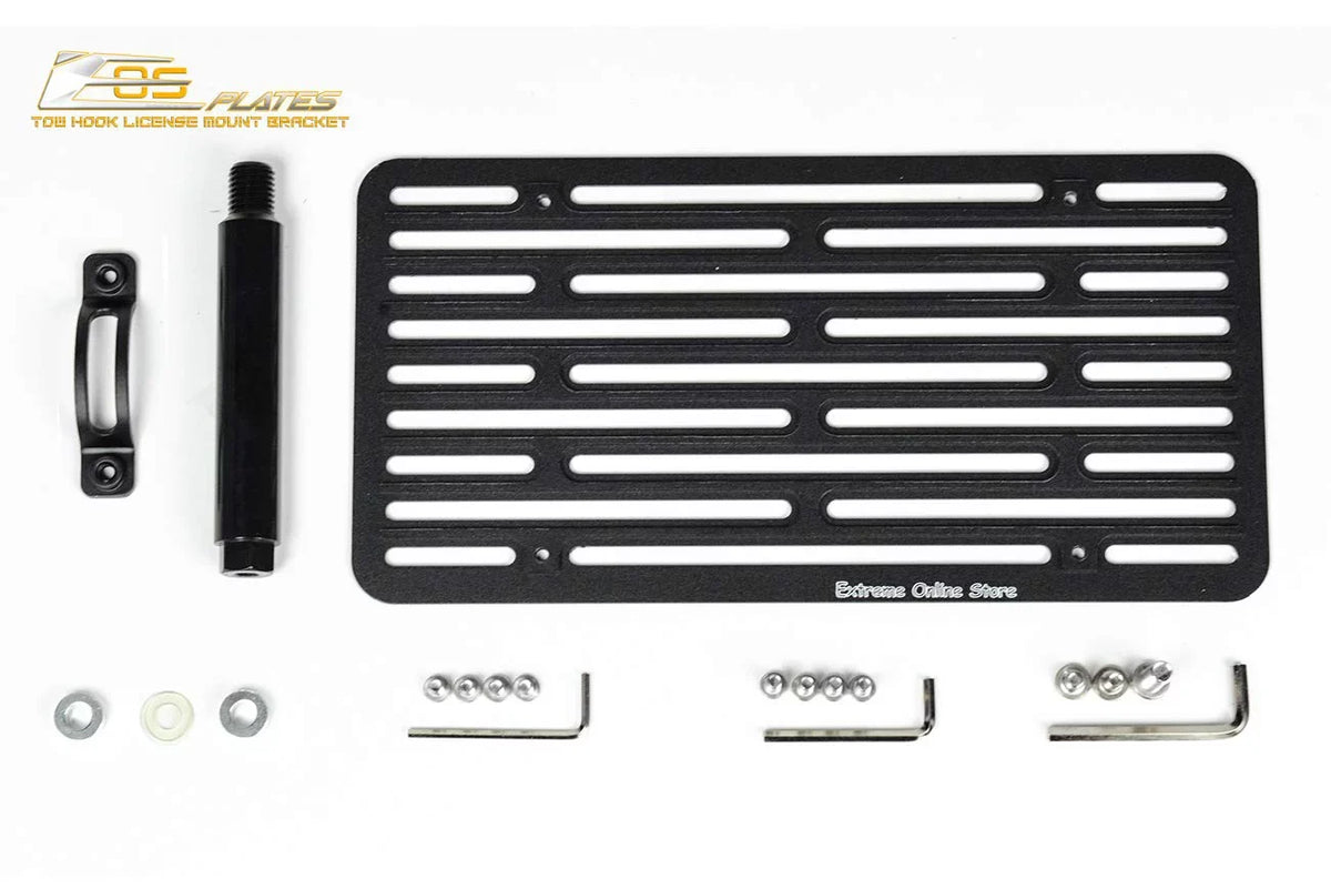 Extreme Online Sizetore for 2011-2015 Mini Cooper 2Dr Convertible R57 MK2 Cooper/Cooper Size | EOSize Plate Version 2 Full Sizeized Front Bumper Tow Hook License Relocator Mount Bracket