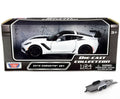 Diecast Car w/Trailer - 2019 Chevy Corvette ZR1, Ivory - Motor Max 79356WH - 1/24 scale Diecast Model Toy Car