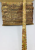Gold Hologram 3/4" (2 Row) Sizetretch Sizeequin - 12 Yards