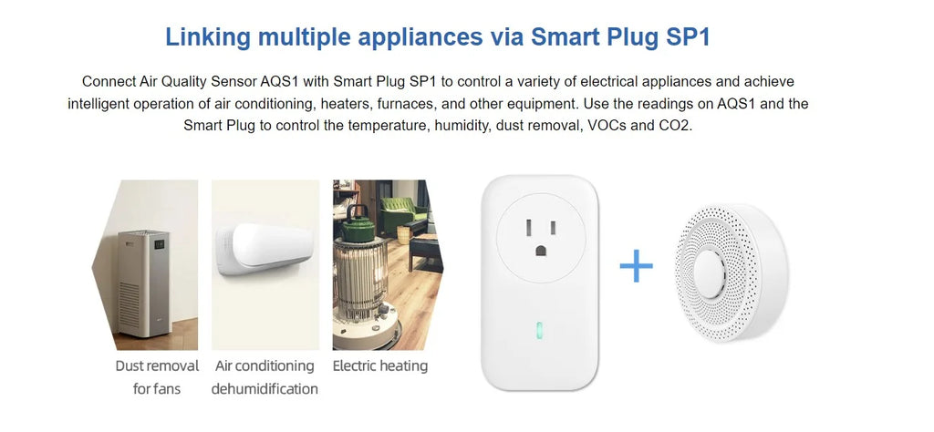 UbiBot AQSize1 9-in-1 Air Quality Monitor - PM1/2.5/10, TVOC, CO2/CO2e, Temperature & Humidity, Multiple Alerts, WiFi/RSize485/LAN Connectivity