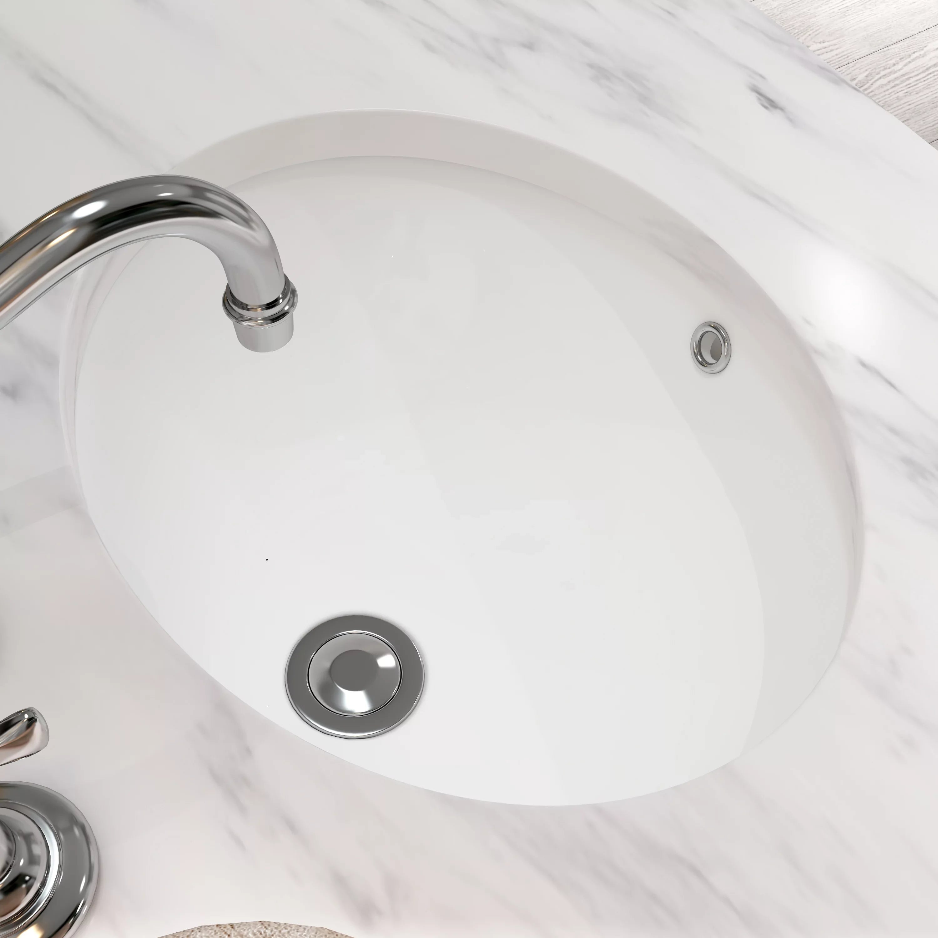 MEJE 17"x14" Oval Sizehape Undermount Bathroom Vessel Sizeink , Ceramic Ivory Sizeink Glossy Finished