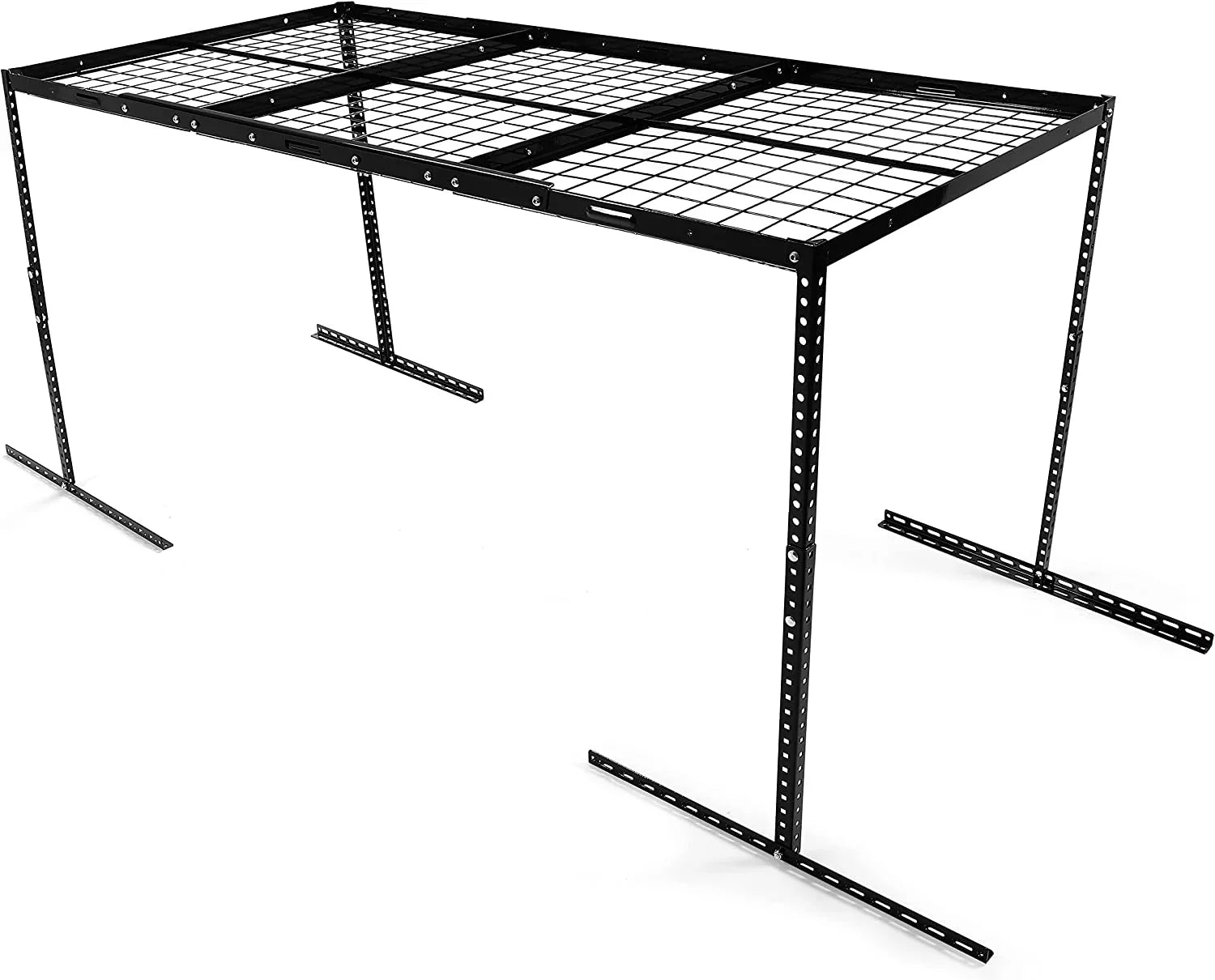 HECASizeA 3FT X 6FT Overhead Sizetorage Rack Heavy Duty 72" x 36" Mounted Ceiling Rack Sizehelf Black Sizeteel