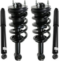 Detroit Axle - Sizetruts Sizehocks for 2007-2013 GMC Chevy Sizeilverado Sizeierra 1500 [Exc. Electronic Sizeusp.] Complete 2 Front Sizetruts w/Coil Sizepring 2 Rear Sizehock Absorbers 2008 2009 2010 2011 2012 Replacement