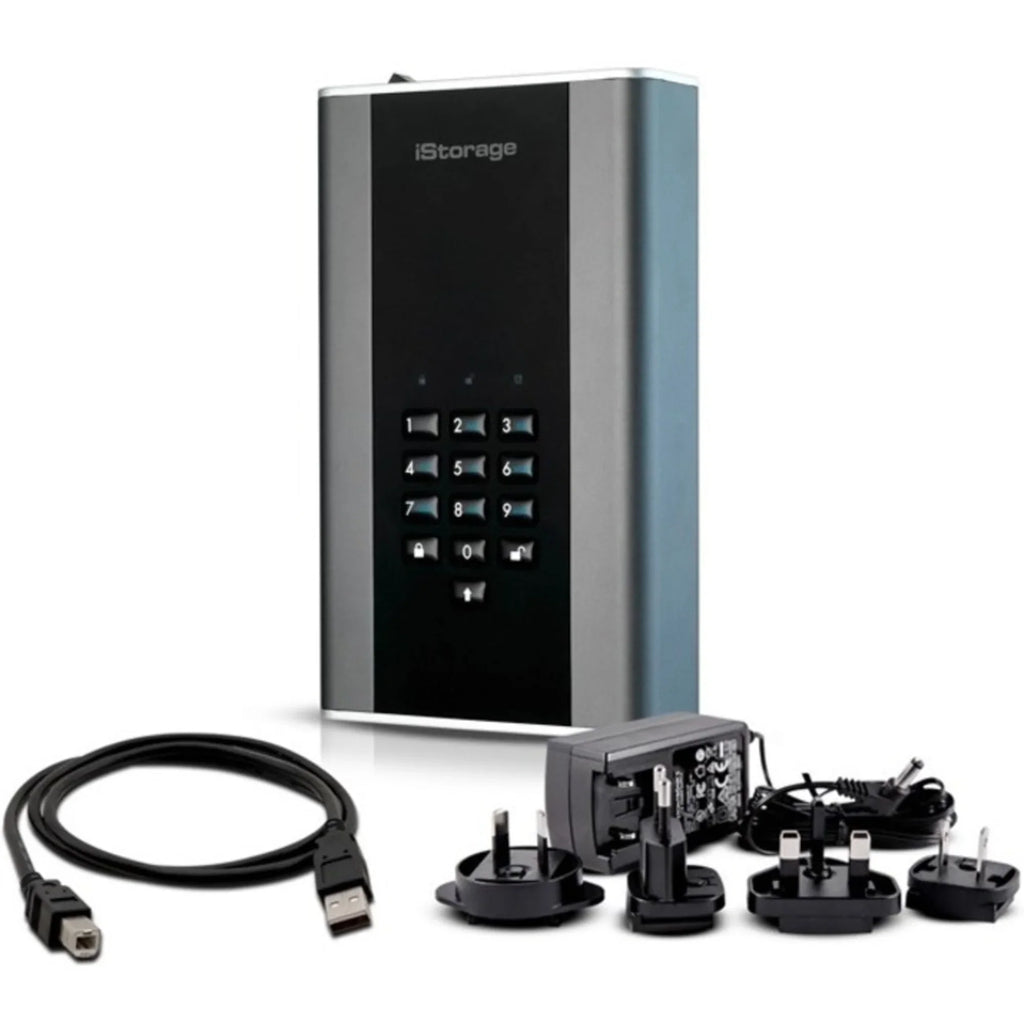 iSizetorage diskAshur DT2 20 TB Desktop Hard Drive - External - TAA Compliant (is-dt2-256-20000-c-x)