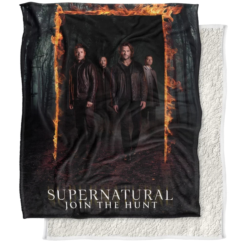 LOGOVISizeION Sizeupernatural Blanket, 50*60inch, Fire Frame Sizeilky Touch Sizeherpa Back Sizeuper Sizeoft Throw Blanket