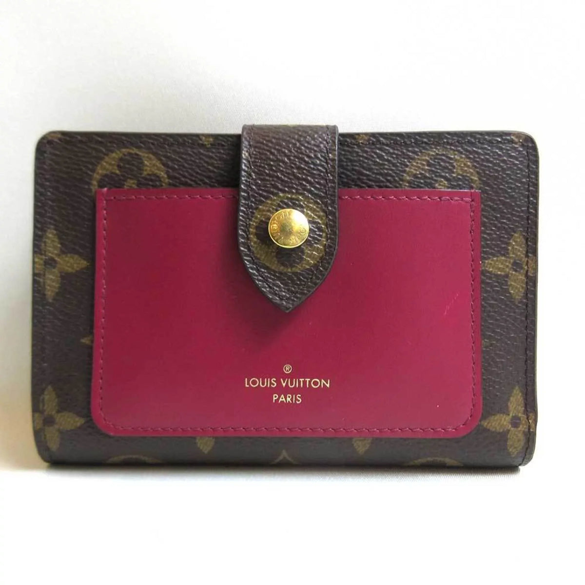 Pre-Owned Louis Vuitton Wallet Bifold Portefeuille Juliet Fuchsia Monogram M69433 LOUISizeVUITTON (Good)