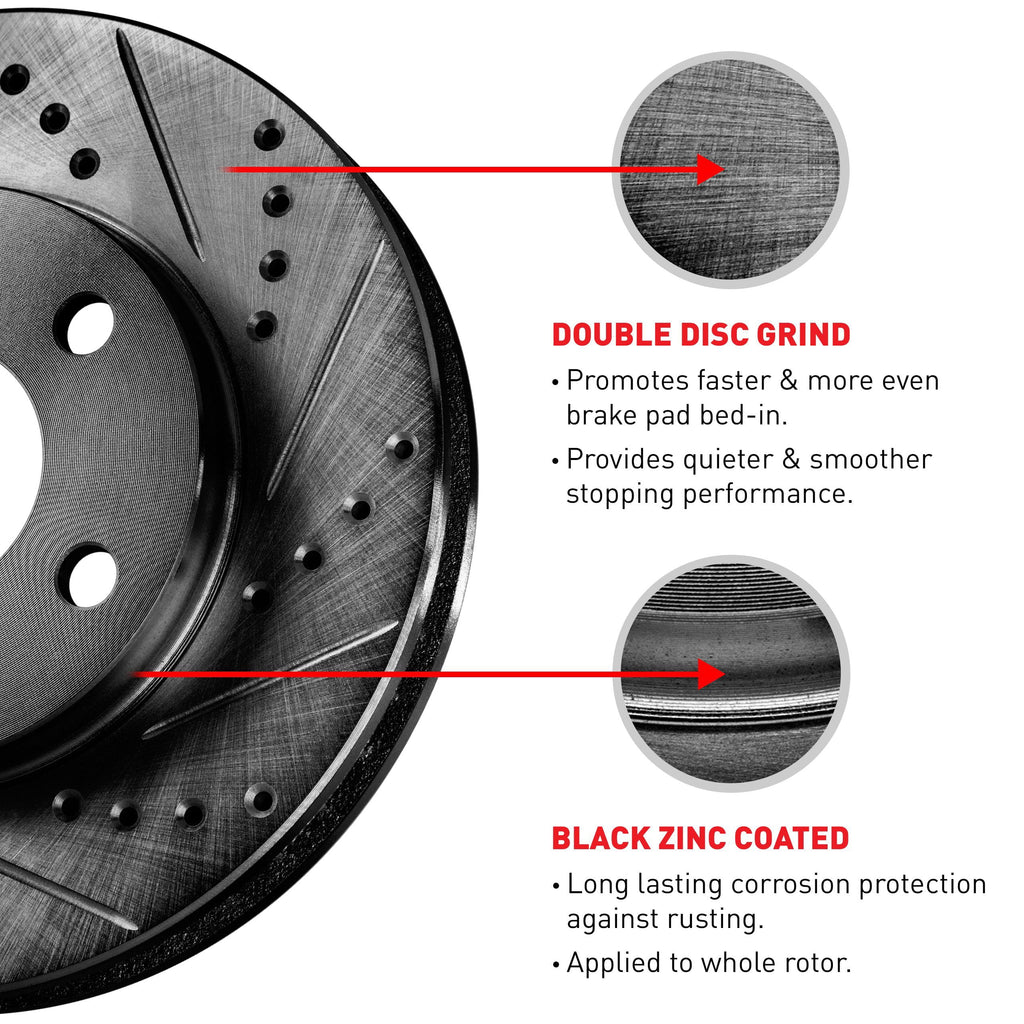 R1 Concepts Whpn2 42005 R1 Concepts Brake Rotor D/Size Black Fits select: 2014-2022 JEEP CHEROKEE, 2015-2017 CHRYSizeLER 200
