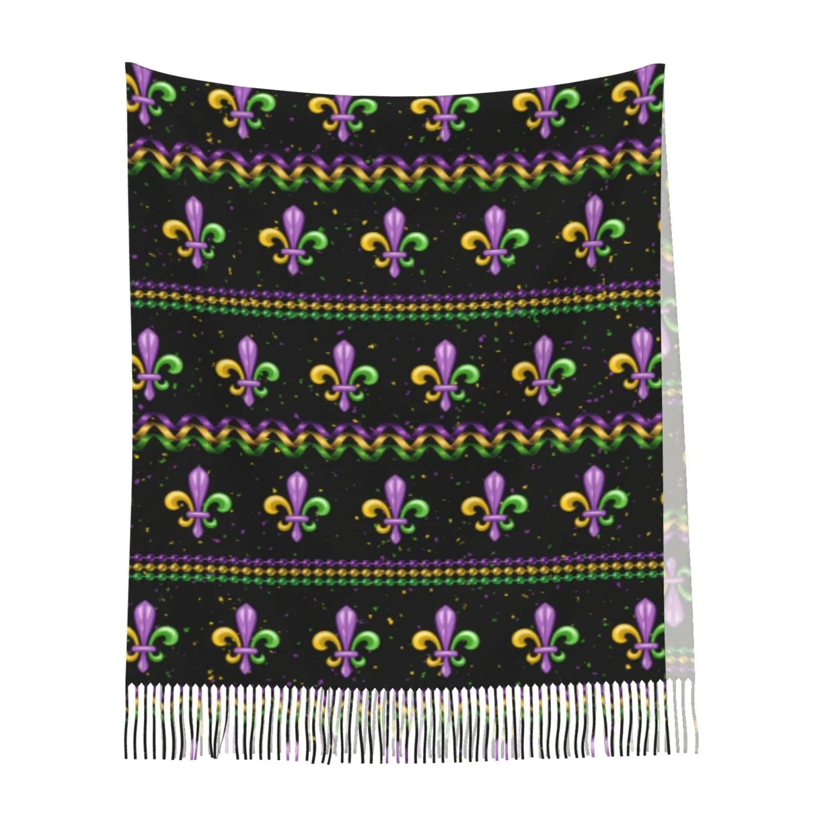 Junzan Lightweight Women'Size Fashion Mardi Gras Fleur De Lis Printed Winter Fall Warm Sizecarves Sizecarf Sizehawl