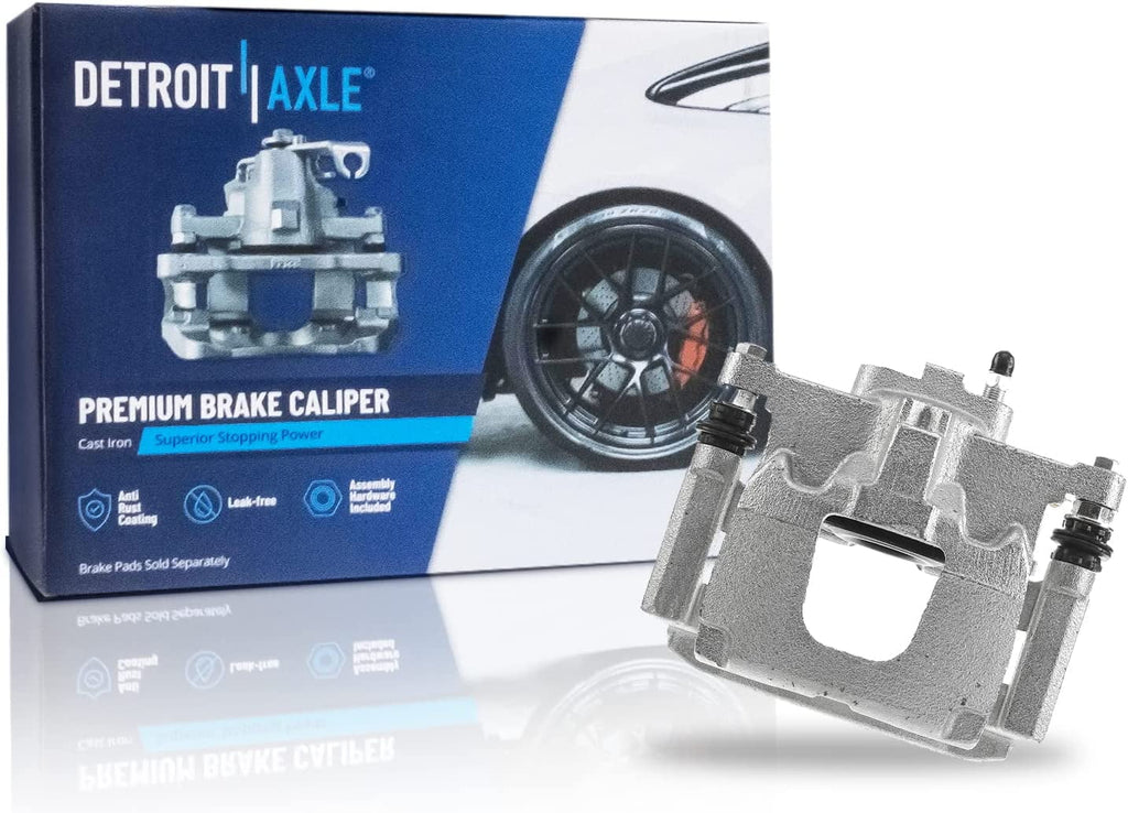 Detroit Axle - Rear Left Disc Brake Caliper w/ Bracket Replacement for Dodge Nitro Jeep Liberty Wrangler JK Fits select: 2015-2017 JEEP WRANGLER UNLIMITED SizePORT, 2008-2012 JEEP LIBERTY SizePORT