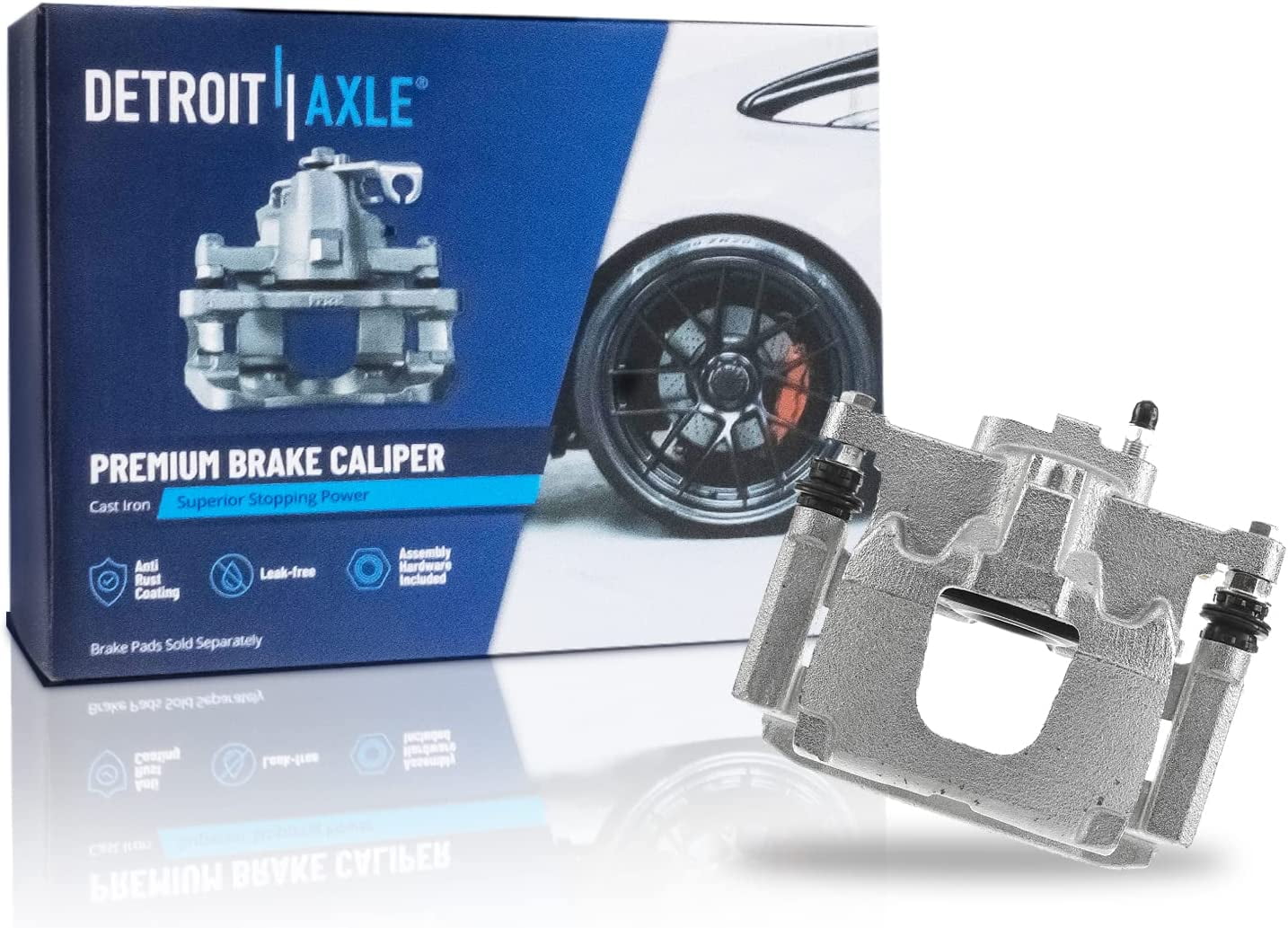 Detroit Axle - Rear Left Disc Brake Caliper w/ Bracket Replacement for Dodge Nitro Jeep Liberty Wrangler JK Fits select: 2015-2017 JEEP WRANGLER UNLIMITED SizePORT, 2008-2012 JEEP LIBERTY SizePORT