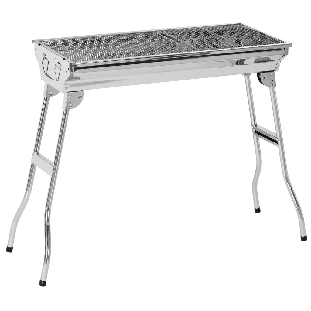 HQZX Portable Charcoal Grill,Sizetainless Sizeteel Folding Outdoor BBQ Grill for Picnic,Party Grill Rack