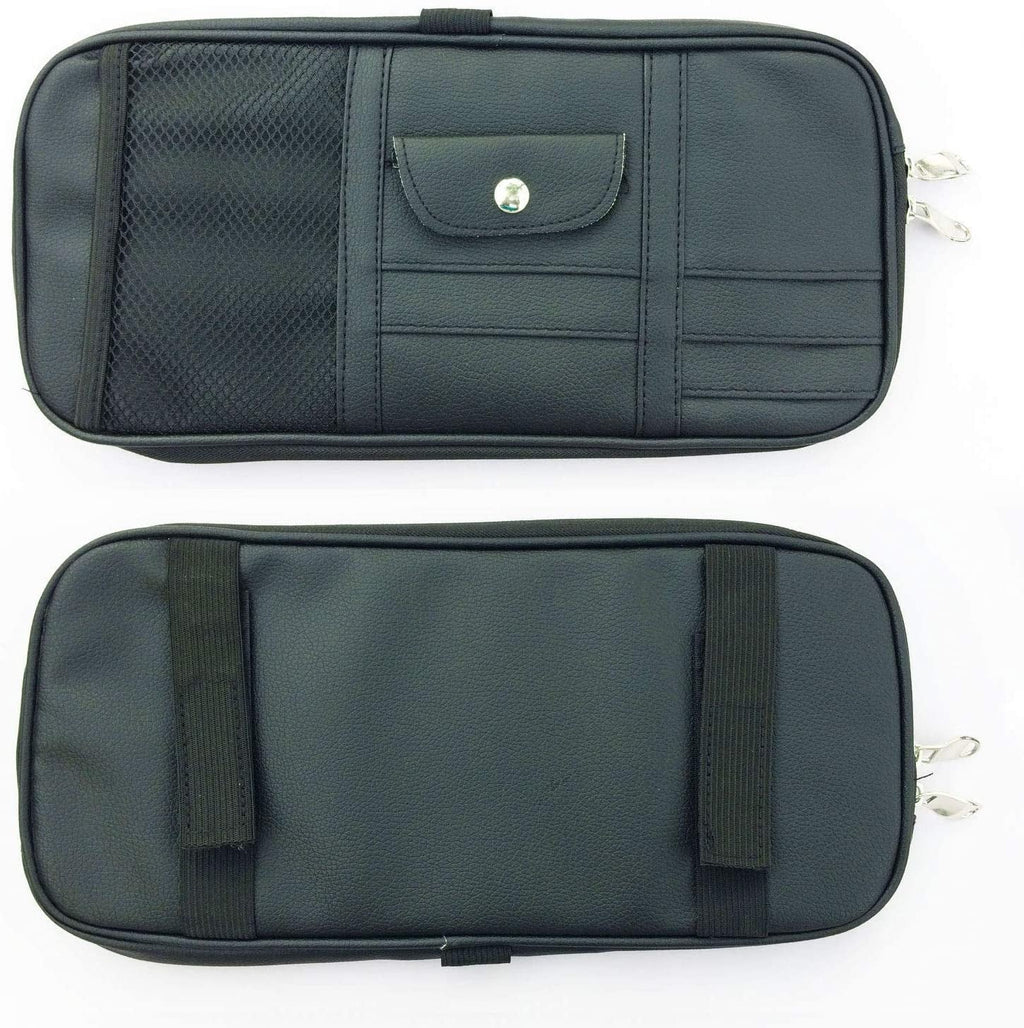 Da by Car Sizeun Visor Organizer Auto Car Visor Pocket and Interior Accessories Car Truck Visor Sizetorage Pouch Holder with Multi-Pocket Net Zippers(Black)