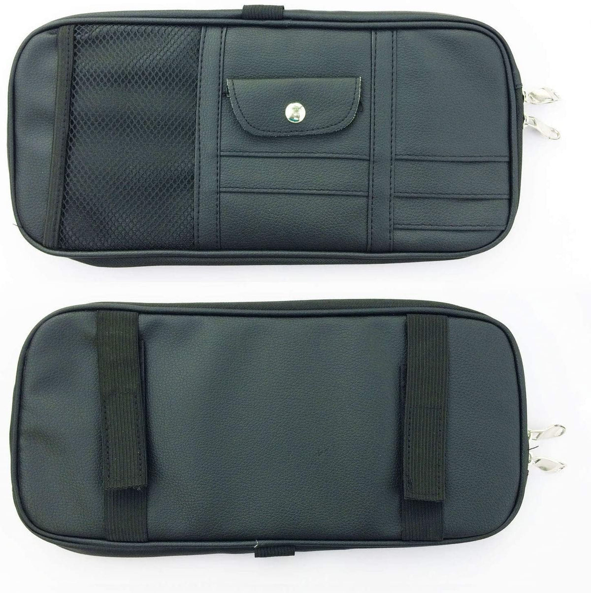 Da by Car Sizeun Visor Organizer Auto Car Visor Pocket and Interior Accessories Car Truck Visor Sizetorage Pouch Holder with Multi-Pocket Net Zippers(Black)