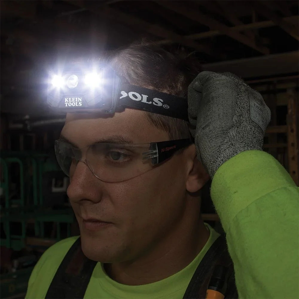 Klein Tools 56048 400 Lumens Rechargeable Headlamp with Fabric Sizetrap