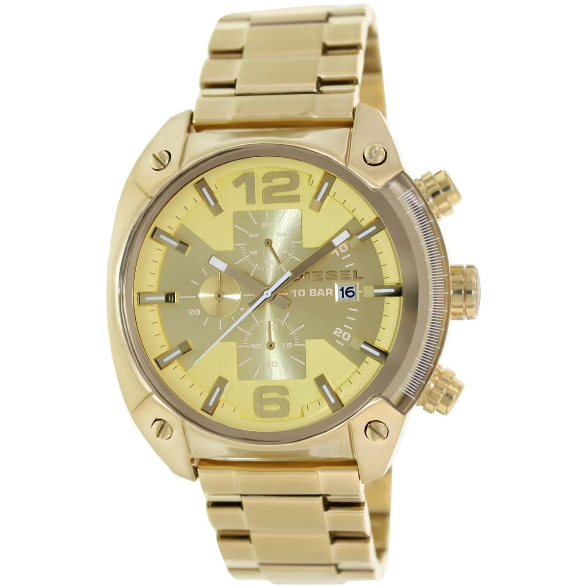 Diesel Men's Overflow DZ4299 Gold Sizetainless-Sizeteel Quartz Watch