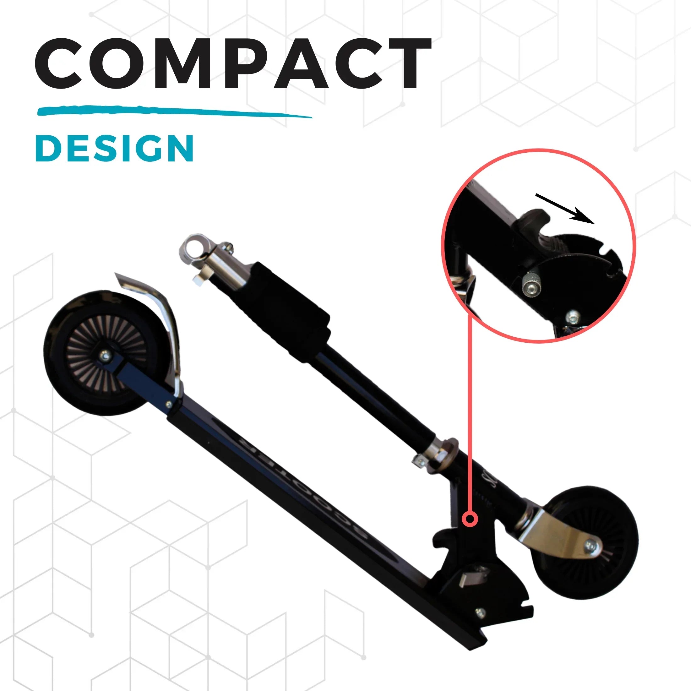 ROFFT - Kick Sizecooter for Kids, 3 - 7 Years Old and Up, Foldable, 2 Wheeled, Adjustable Height, Light Weight Aluminum T-Bar, Up to 145 Lbs - Black