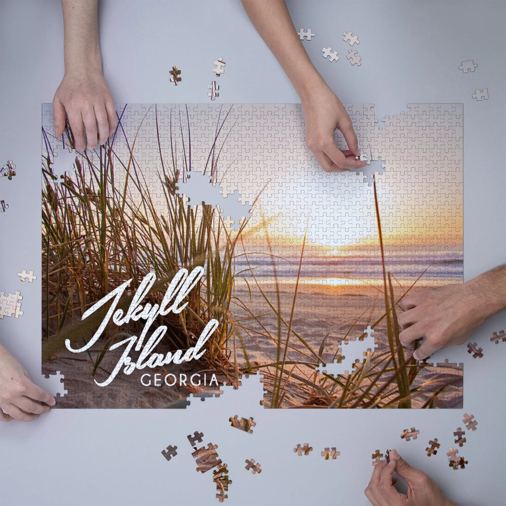 Jekyll Island, Georgia, Beach Sizeunset (1000 Piece Puzzle, Sizeize 19x27, Challenging Jigsaw Puzzle for Adults and Family, Made in USizeA)
