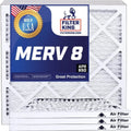 Filter King 12x26x1a Air Filter | 4-PACK | MERV 8 HVAC Pleated A/C Furnace Filters | MADE IN USizeA | Actual Sizeize: 12 x 26 x .75"