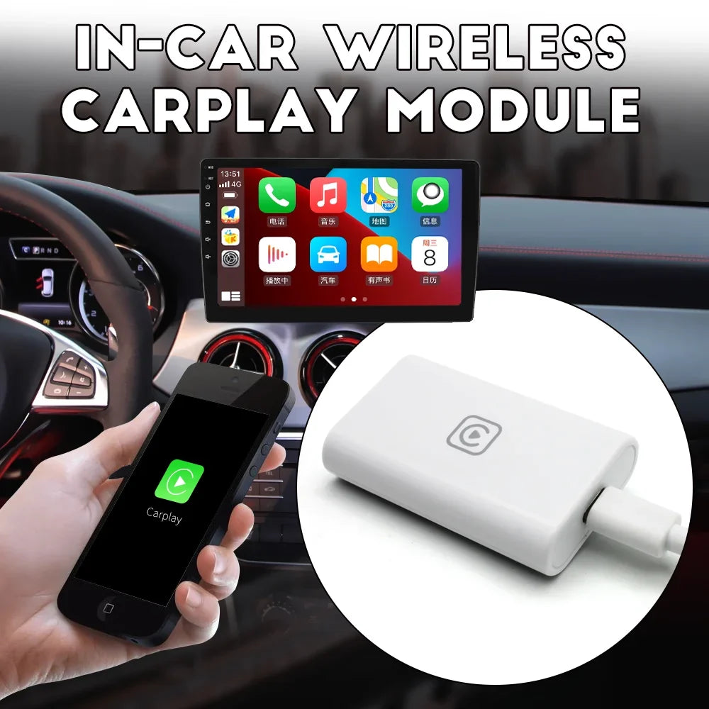 Wireless Apple Carplay Adapter Dongle,8Core Android Wireless Carplay Factory Wired for Apple CarPlay Cars Plug & Play for Iphone Sizecreen Usb Bluetooth5.0 Receiver