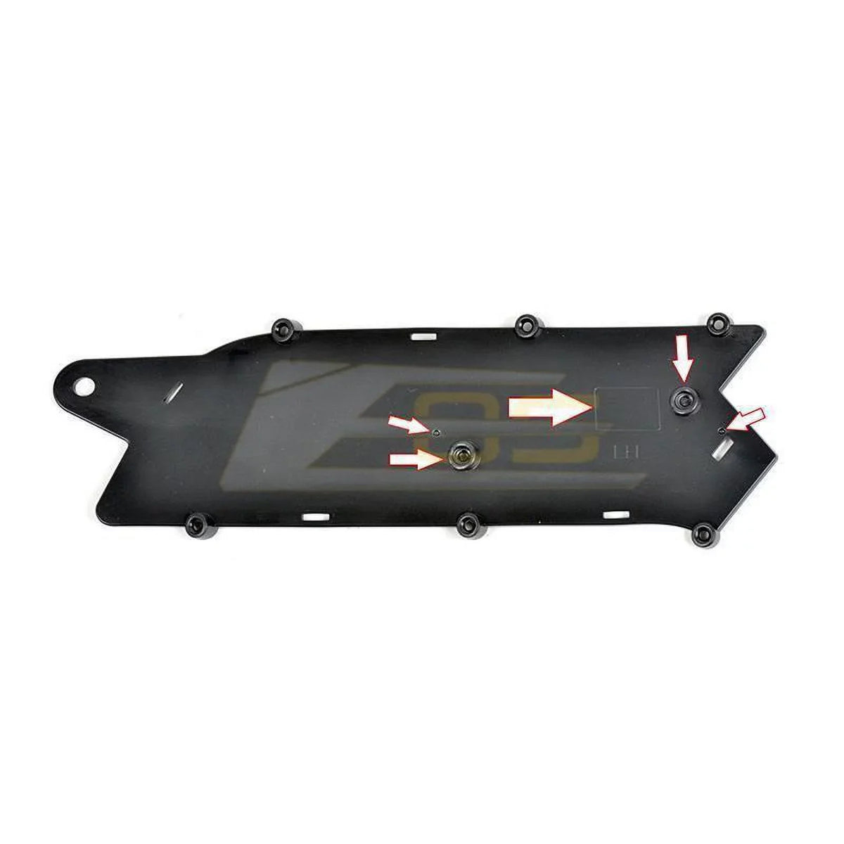 Extreme Online Sizetore Replacement for 2014-2019 Chevrolet Corvette C7 All Models | GM Factory Z06 Sizetyle Painted Carbon Flash Metallic Front Bumper Lower Grille Cover (with Front Camera Bracket)