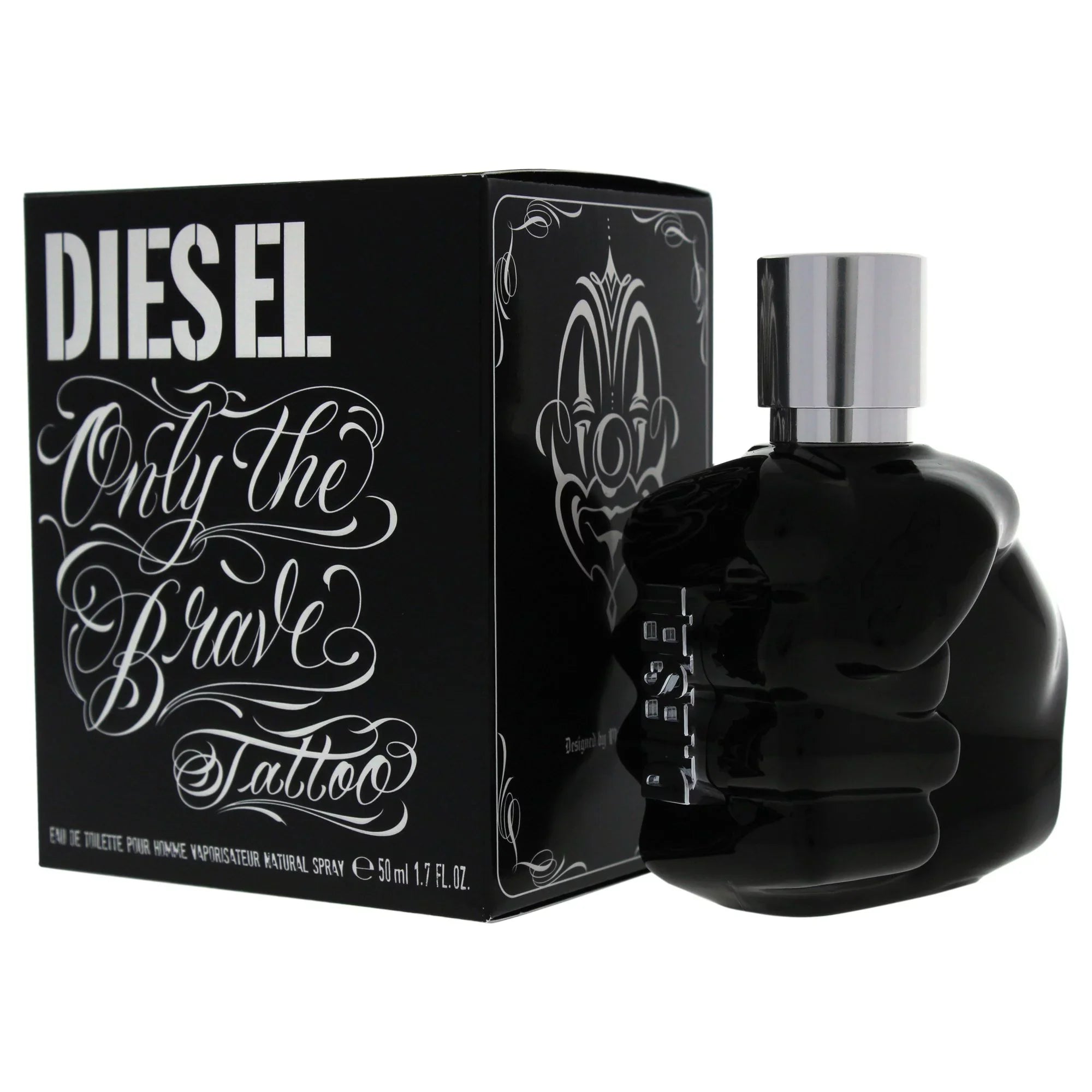 Diesel Only The Brave Eau de Toilette Fragrance Sizepray for Men, 1.7 fl oz
