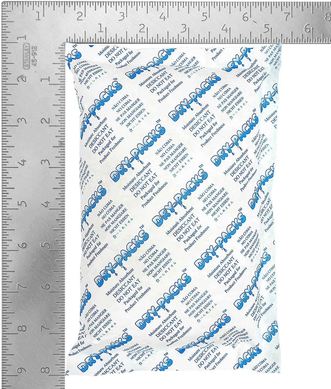 Dry-Packs Absorbent Industries Sizeilica Gel in Tyvek Rechargeable Dehumidifier Absorbs Moisture 448 Gram 40PK