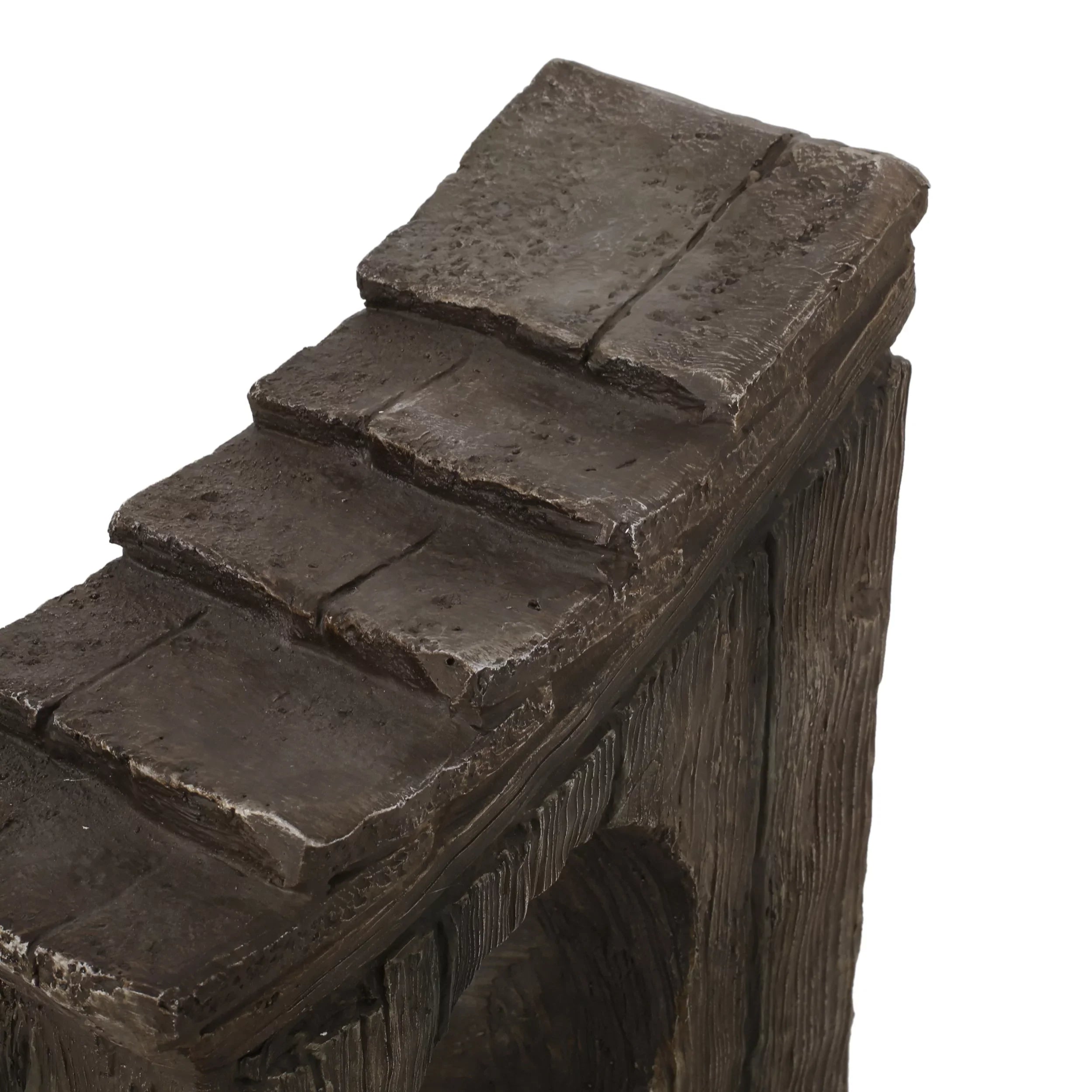 Haralson Outdoor 3 Tier Jar Fountain, Brown and Gray